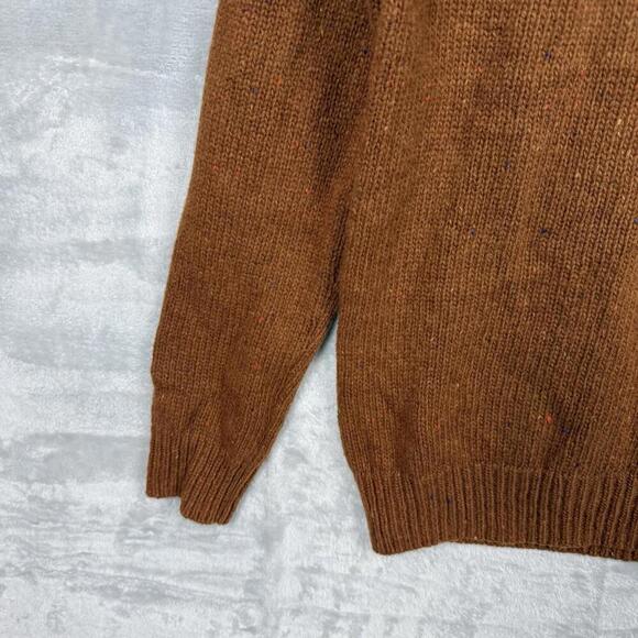 Carhartt WIP Morris Sweater Chianti Heather Men’s Small Logo Patch Knit Brown - Picture 7 of 10